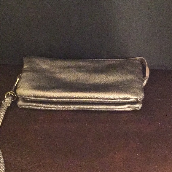 Bronze clutch wallet with double zipper - Picture 3 of 4